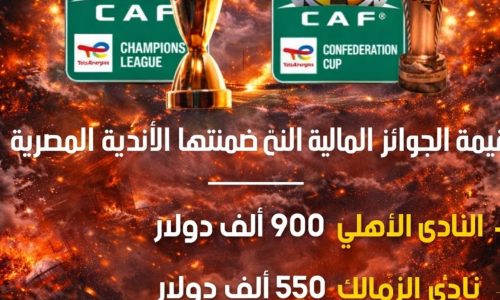 الجوائز المالية للأندية المصرية بعد تأهلها إلي دور ربع النهائي .